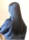 黒髪 髪質改善20代30代 艶髪ロングストレート 京都 四条烏丸