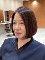 ピークアブー アヴェダ アトレ恵比寿(PEEK-A-BOO AVEDA)&nbsp;前下がりボブベージュブラウン