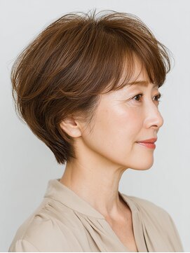 クラゲヘアー/小顔/ココアベージュ/オリーブグレー/川西