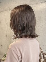 ブリーチなしでも柔らか透明感カラーに［勝田台/八千代/ブリーチなしダブルカラー/顔周りレイヤー］