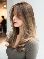 ダル 渋谷/表参道(DAL.)&nbsp;バタフライレイヤーロングレイヤーハイトーングレージュブリーチ