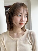 ガーデン 渋谷(GARDEN) くびれボブ/大人/外ハネ/シースルーバング/ベージュカラー