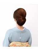 和装のシンプルな大きめなシニオン