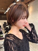 ダム(DaM)&nbsp;ナチュラルボブ前髪ありイメチェン20代30代40代ショートボブ