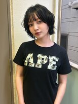 ウム(umu.) 透明感カラー/透明感ブラック/ダークカラー/ボブパーマ