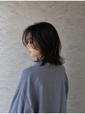 船橋/暗髪/ミディアムレイヤー