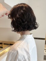 ビファインクーアヴェダ(Be fine coo AVEDA)&nbsp;アッシュブラウン　ゆるふわボブパーマ/
