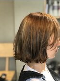 切りっぱなし外ハネボブ 似合わせカット