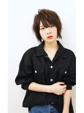 ロココ 岡山駅前(rococo) 20代30代40代小顔ハンサムショートアッシュブルーブラック