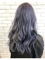 シュガー ヘアアンドネイル 仙台(SUGAR)&nbsp;ネイビーブルーラベンダーグレージュダブルカラーケアブリーチ