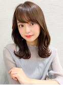 小顔セミディ大人かわいい変幻自在フェザーバング20代30代吉祥寺