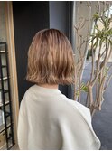 【sourire南大分店】パッツンボブ×ブラウン