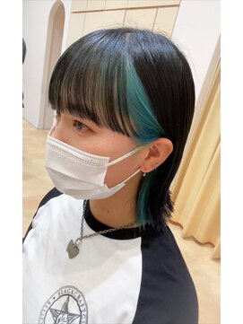 モリオ フロム ロンドン イオンモール 熊本店(morio FROM LONDON) 【morio熊本】ワイドバングボブ×インナーカラー.k