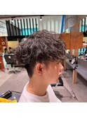 マッシュ×波巻きパーマ