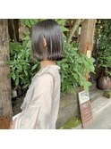 オリーブグレージュ/オリーブ/くすみカラー/ボブ