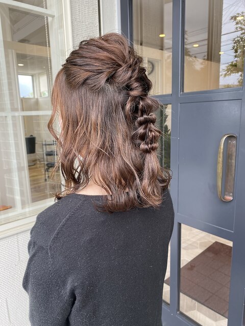 お呼ばれヘアアレンジ♪ハーフアップ