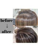 極細白髪ぼかしオリジナルハイライト