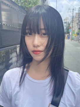 カムジーヘッドカミノウラ(COMEGHEAD KAMINOURA) ダブルカラーミルクティーベージュカラーブルーブラックブリーチ