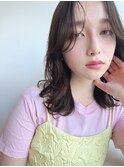 オリーブベージュショートミニボブグレージュブリーチレイヤー