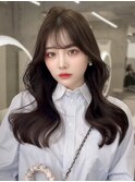 韓国トレンドヘア＊薄め前髪がお洒落なうるツヤくびれロング