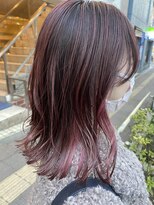 エトラ 渋谷店(etora)&nbsp;チェリーピンクハイライト　くびれ巻き