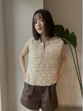 アクト(ACT) 顔周りレイヤー/オリーブベージュ/暗髪カラー