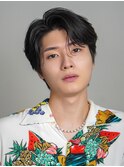 韓国センターパートコンマバングフェザーパーマニュアンスパーマ