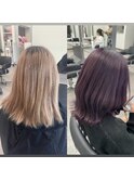 オイルカラーラベンダー高知美容院