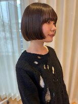 クラフト ヘア デザイン(CRAFT HAIR DESIGN)&nbsp;【CRAFT渡邉】ミニボブ　マッシュバング / オリーブグレー