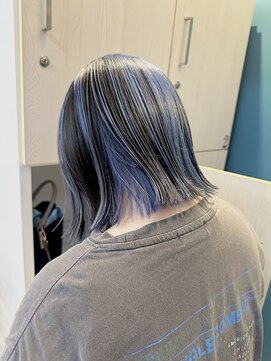 グロウ 渋谷西口(grow) アンブレラカラー特殊デザインインナーブルーアイスペールブルー