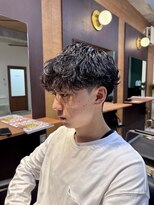 アトラクト バイ ラック 津田沼(Attract by LUCK)&nbsp;波巻きパーマ/津田沼/メンズパーマ/メンズ/ブリーチ