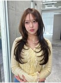 松尾菫菜/レイヤーカット/ハッシュカット/韓国ヘア