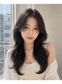 韓国風レイヤーカット_顔周り調布ハッシュカット前髪カット