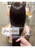 【cut+color+treatment】ワンカラー &nbsp;× ほんのりピンクブラウン