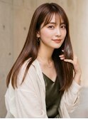 大人可愛い20代30代40代ロングレイヤーグレージュ
