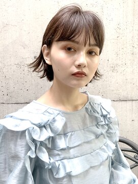 アイティー バイ アルバム 中野店(IT by ALBUM) ミニボブ_オリーブカラーハイライトカラー_77228