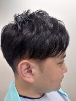 ヘアーカットデザインサロン スマッシュ 田町店(Hair cut design salon Smash)&nbsp;前髪アシメ ツーブロック ショート ビジネスマン 学生、黒髪