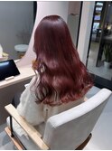 ケアブリーチカラーダブルカラーカシスピンクカラー髪質改善
