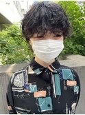 黒髪ショートウルフパーマ/ショートウルフパーマ◯
