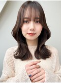 20代30代再現性◎大人可愛い韓国風シースルーバングくびれへア