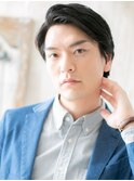 30代40代ブラック七三分け短髪ベリーショートj仙台
