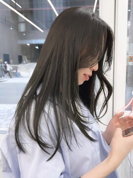 ニトバイアンキシム(nit by ahnkism) 【レイヤーカット】韓国ヘア顔まわりカット髪質改善堀江