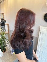 イェスオキナワ(yes okinawa)&nbsp;【ブリーチなし】ほんのりオレンジ入れた赤髪が可愛い