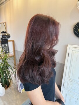 イェスオキナワ(yes okinawa) 【ブリーチなし】ほんのりオレンジ入れた赤髪が可愛い