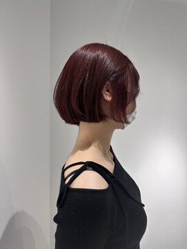 ハピネス 梅田茶屋町店(HAPPINESS) ブリーチなしワインレッドカラー