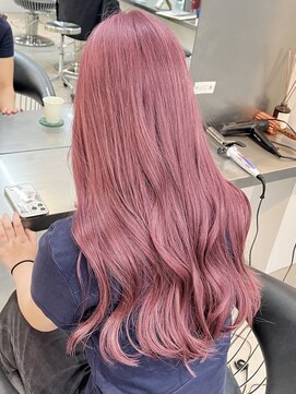 ラック 表参道(LUCK) ラズベリーピンク/ハイトーン/ツヤ髪スタイル/ハイトーン