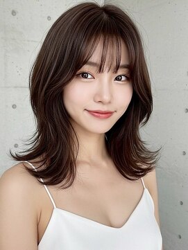 アポロ 横浜駅店(apollo) xカット//ホワイトグレージュ/レイヤーカット/チェリーブラウン