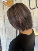 白髪ぼかしハイライト×グレージュカラー