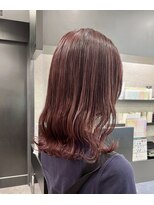 ケンジ 横浜(KENJE)&nbsp;ブリーチなしダブルカラー/ボルドー/オレンジ/艶カラー