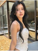 ロングヘア レイヤーカットロング ロングレイヤー 顔周りカット